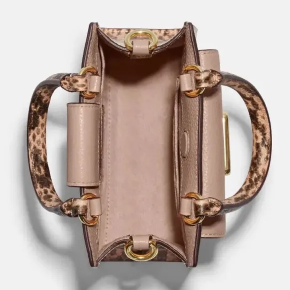 New Coach C6779 Mini Pepper Crossbody Pebble and Embossed Leather Shell Pink - Picture 4 of 6